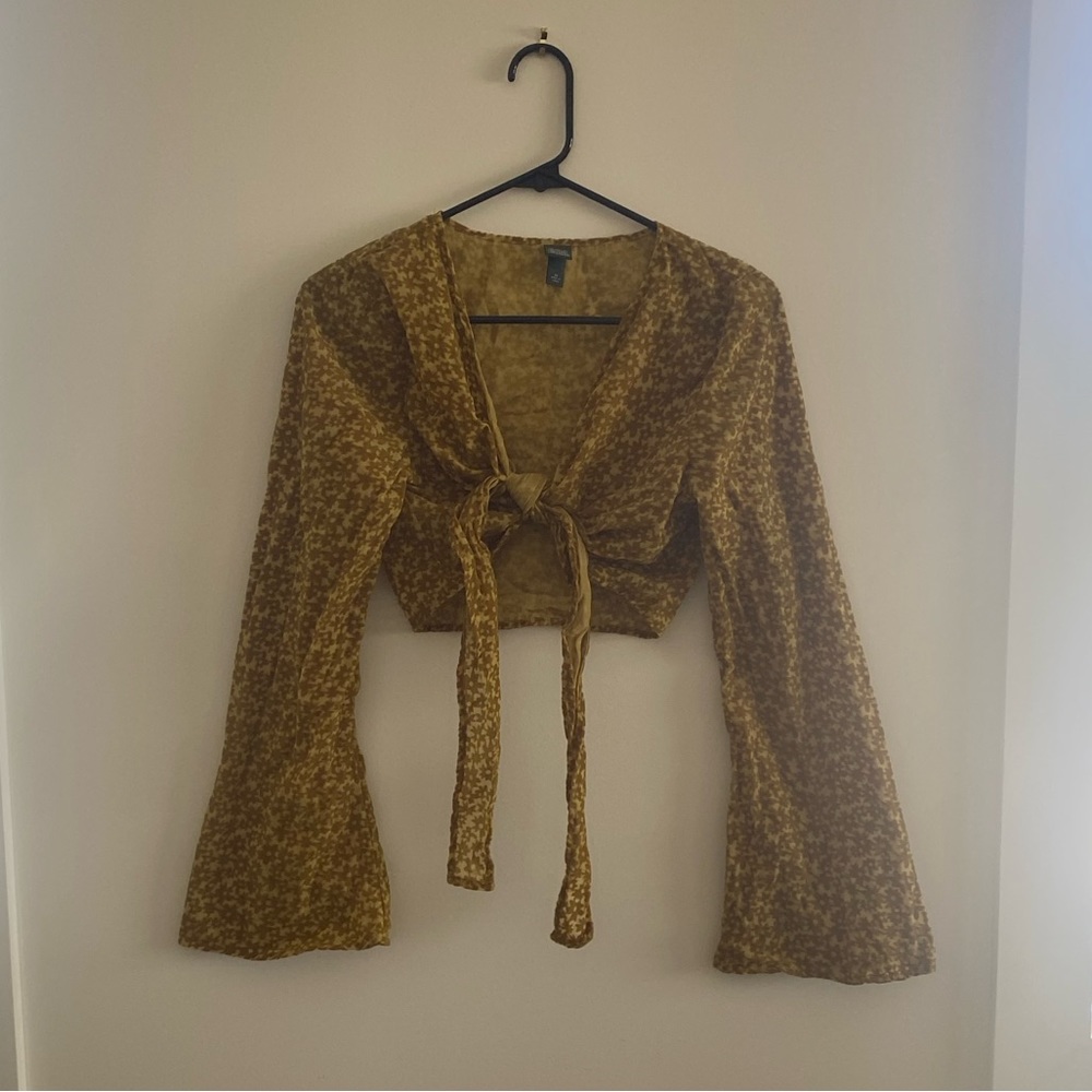 Yellow Bell Sleeve Shirt